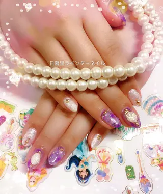 ネイル ラベンダー💖日暮里 ルル💖ネイルのネイルデザイン