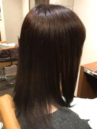 ミディアム カラー ひろせ かなのヘアスタイル