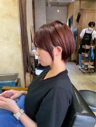 ショート カラー ✂︎cadre✂︎ 🪶かまだれいし🪶のヘアスタイル