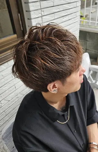 カラー メンズ THIRD PLACE LIAN所属・✨Yuka ✂️ハイライト💕のヘアスタイル