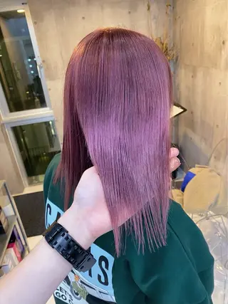 ミディアム カラー ヘアアレンジ メンズウルフ🐺♡ ブリーチ♡ヘアメ🎀のヘアスタイル