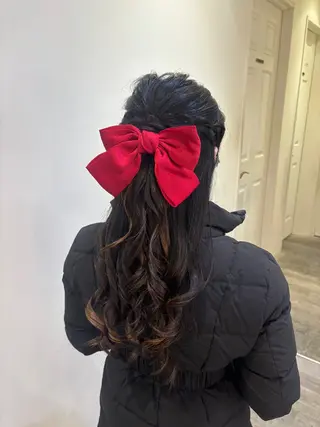 ヘアアレンジ 🇰🇷韓国レイヤー 多幸感メイク🤍のヘアスタイル