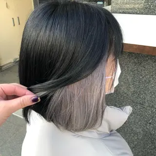 ミディアム カラー 韓国/インナーカラー 🍑YUI🍑のヘアスタイル
