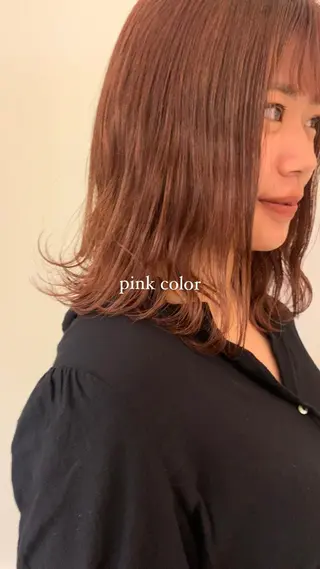 ミディアム 落合希 Olivebeigeのヘアスタイル