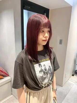 セミロング 🌈モテ色 村上のぶきのヘアスタイル