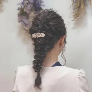 セミロング ヘアアレンジ 齋 藤のマツエク・マツパデザイン