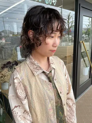 ショート パーマ LOBBY HIMERIのヘアスタイル