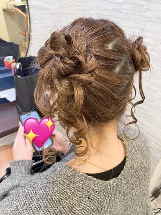 ロング ヘアアレンジ 大長 一華のヘアスタイル