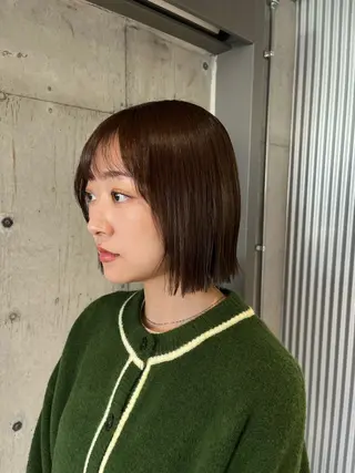 ミディアム カラー ヘアアレンジ ボブ×艶カラー 特化・リクト💥のヘアスタイル