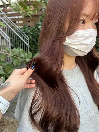 セミロング カラー kaho/ 透明感カラー🫧のヘアスタイル