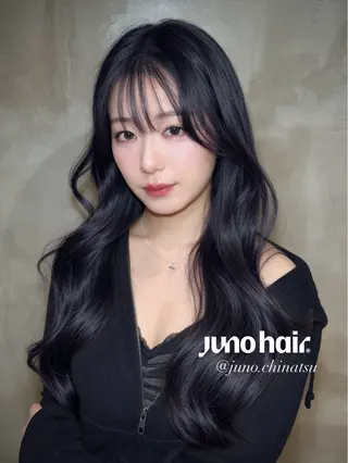 ロング カラー ヘアアレンジ 韓国レイヤーカット/ 儚げカラーチナツのヘアスタイル