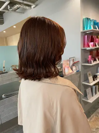 ミディアム カラー 髪質改善×美髪矯正 艶髪カラー　阪口のヘアスタイル