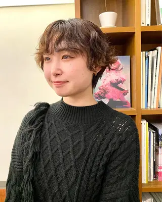 ショート パーマ Paddle所属・似合わせレイヤー/ ニュアンスパーマ高倉のヘアスタイル