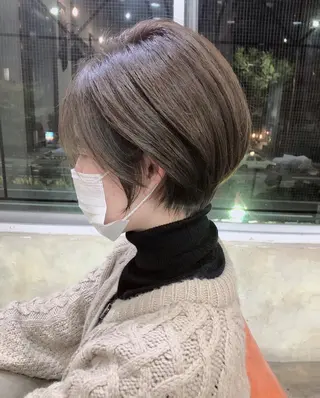 ショート カラー パーマ newi saLyu ネウィ サリューのヘアスタイル