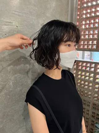 パーマ ボブパーマコテ巻き風 パーマNo1深江秀平のヘアスタイル