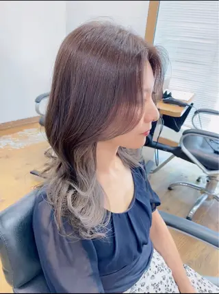 セミロング 韓国ヘア🇰🇷 スズキのヘアスタイル