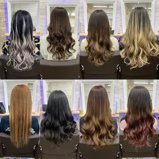 セミロング カラー ヘアアレンジ アイブロウ LAVENDIA 初音のヘアスタイル