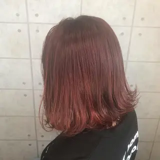 ミディアム カラー ヘアアレンジ 烏丸韓国ヘア🇰🇷 ayaka🎀のヘアスタイル
