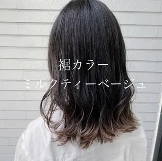 セミロング カラー ﾊｲﾄｰﾝ/ｶﾗｰ/ 用賀/稲若健太郎のヘアスタイル