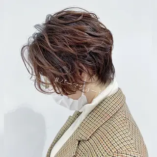 ショート パーマ 谷尾 拓海のヘアスタイル