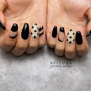 ロング ネイル BELLUNA Mizuki❤︎のネイルデザイン