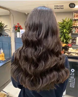 ロング カラー パーマ 表参道🌿赤み消し カラー/チナツのヘアスタイル