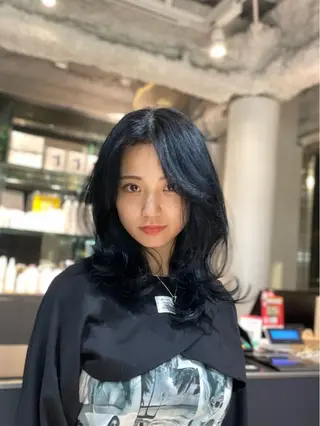 セミロング ユヅキ ブリーチモデル募集のヘアスタイル