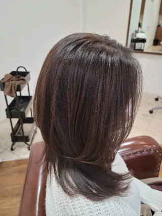 ミディアム 中川 秀明のヘアスタイル