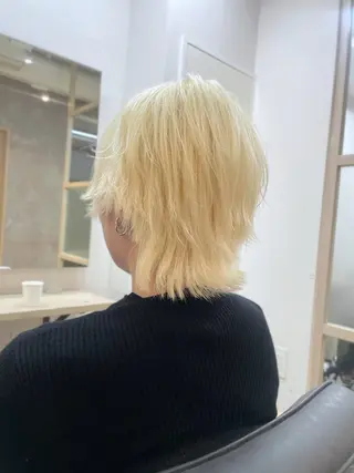 ミディアム カラー ☁️ケアブリーチ￤ ウルフ￤Shioriのヘアスタイル
