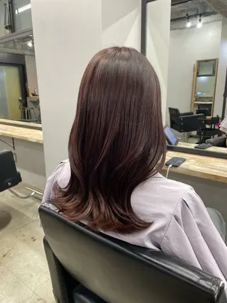 ロング カラー 新宿/韓国ヘア/ 髪質改善ストレートのヘアスタイル