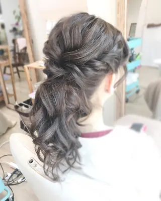 ロング ヘアアレンジ 早朝✨ヘアセット 着付け/清水玲歌のヘアスタイル