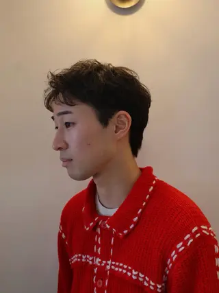 ショート パーマ メンズ 大阪茶屋町 メンズカット関田拳のヘアスタイル