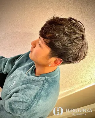 ミディアム パーマ メンズ 中越 仁一郎のヘアスタイル