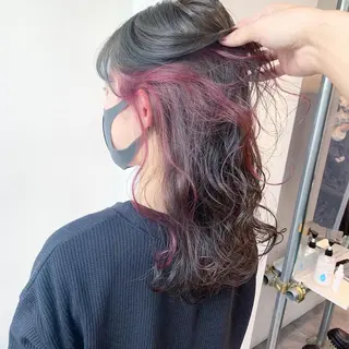 ミディアム カラー ヘアアレンジ 🏆ウルフ/レイヤー 指名No.1山口圭佑のヘアスタイル