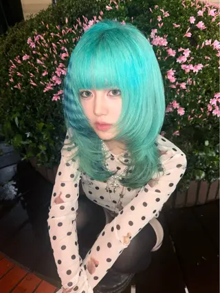 ロング カラー HARUNA/原宿/ デザイン/カットのヘアスタイル