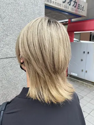 ミディアム カラー パーマ ヘアアレンジ メンズ キッズ ネイル マツエク・マツパ アイブロウ 🔥漢髪特化メンズ マネージャーYUKIのヘアスタイル