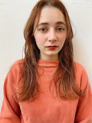ロング カラー 平地 優海のヘアスタイル