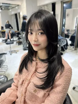 ロング 韓国レイヤー×モテ髪 /MITSUKI🤍のヘアスタイル
