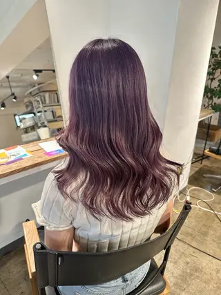 ミディアム カラー ✨艶ブリーチカラー ✨四ノ宮裕己のヘアスタイル