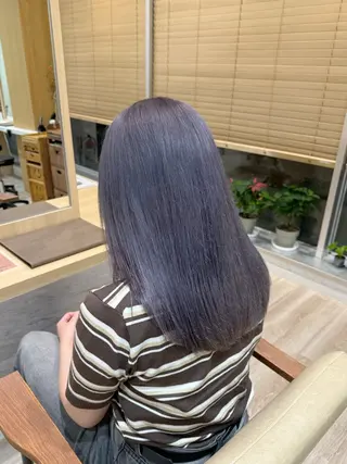 セミロング カラー 暖色/顔周りカット/ レイヤー/成田悠里のヘアスタイル