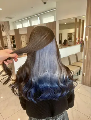 ロング カラー 【複雑履歴ブリーチ】 中村　玲仁のヘアスタイル