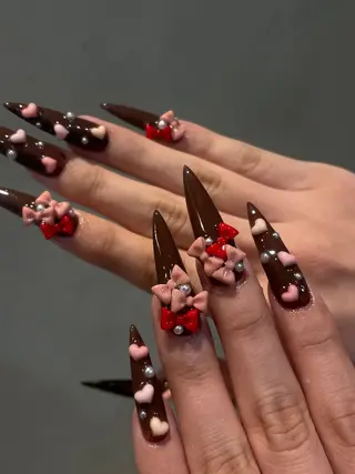 ネイル 渋谷ネイル🎀 y2k/海外ネイルのネイルデザイン