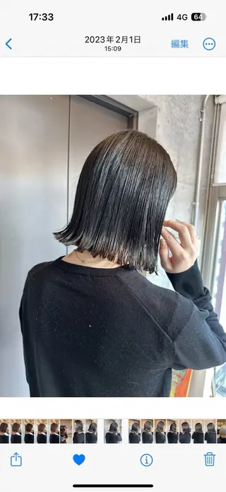 ミディアム ♥️ボブ/ブリーチ なしカラー/mahoのヘアスタイル