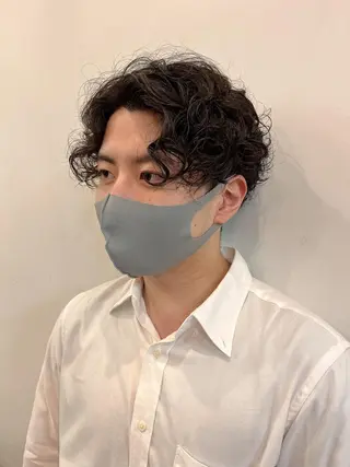 ショート パーマ メンズ sola方南町所属・原一真/ 外国人ショートヘアのヘアスタイル