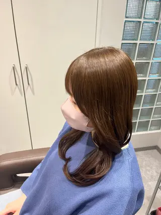 セミロング SALOWIN大宮crest所属・大宮レイヤーカット× 透明感カラー　rioのヘアスタイル