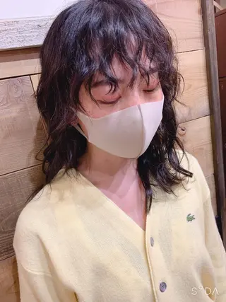 ミディアム パーマ SHIAN 八王子👼鬼塚さやかのヘアスタイル