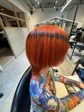 ショート カラー 縮毛メンズカット モデル募集レオンのヘアスタイル