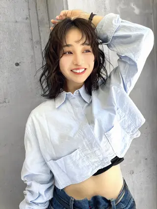ミディアム 似合わせカラーの達人 ダブルカラー/森栄範のヘアスタイル