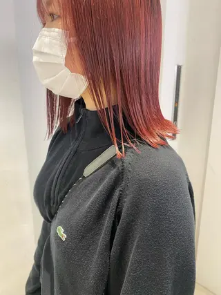 ミディアム 顔周りカット/透明感 カラー✂️MEIのヘアスタイル