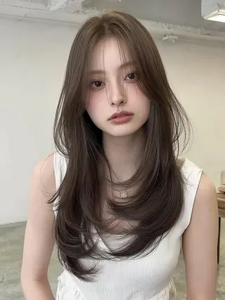 セミロング 🎀透明感カラー/ yuka🎀のヘアスタイル